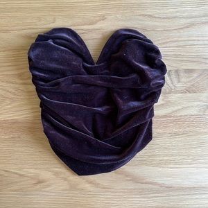 Express Purple Velvet Corset